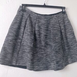 Madewell Black White Gray Tweed Mini Skirt Sz 12